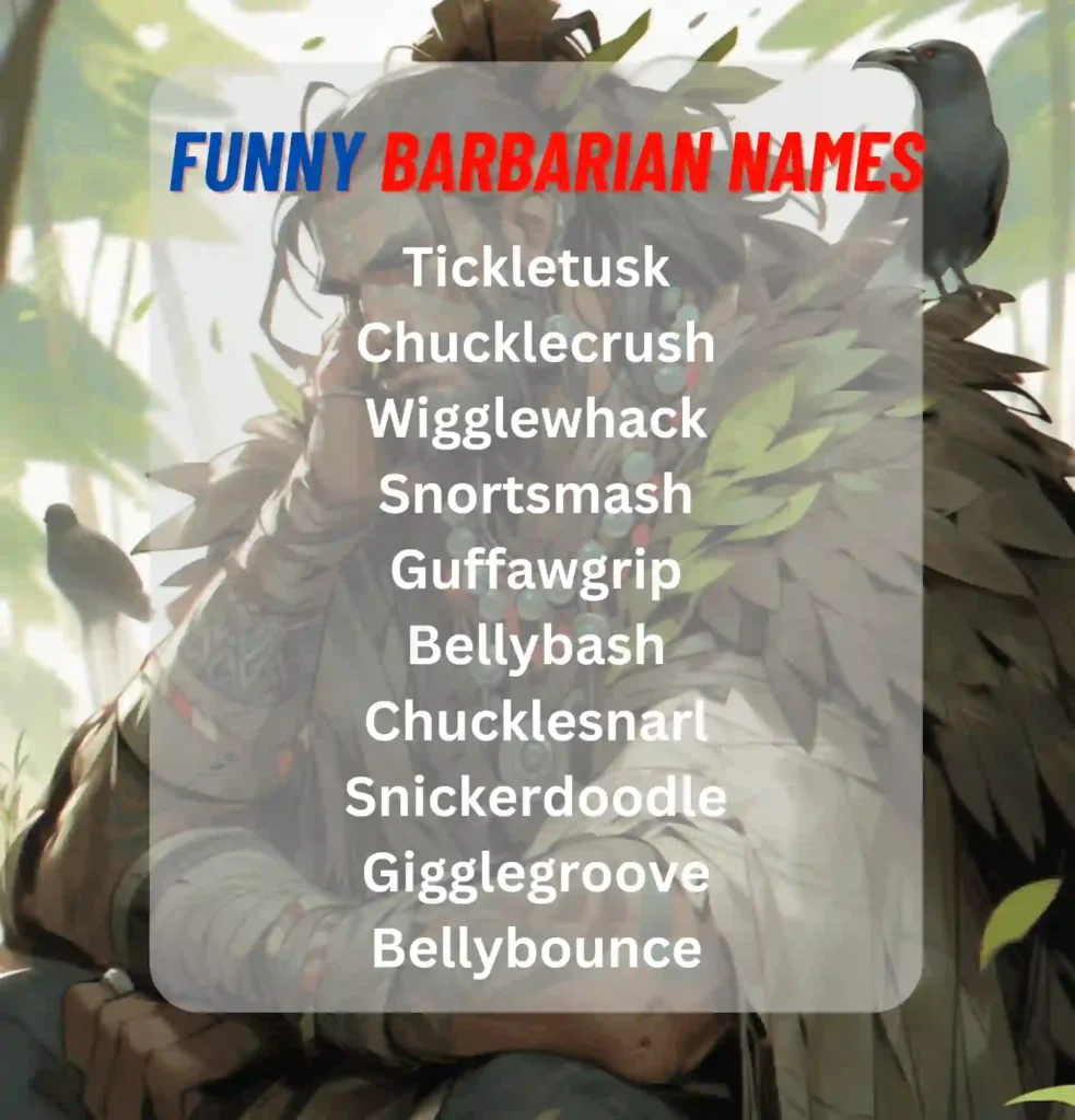 Funny Barbarian Names