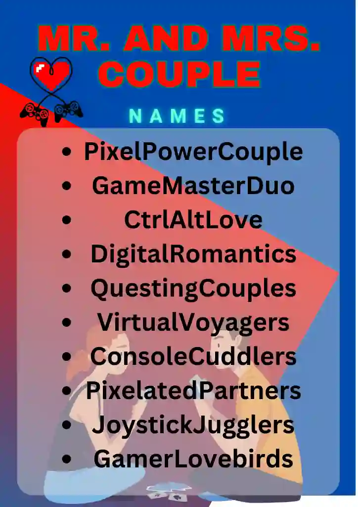 Cute And Funny Couple Names For Games