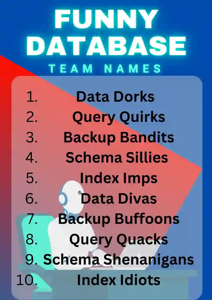 730+ Cool And Funny Database Team Names