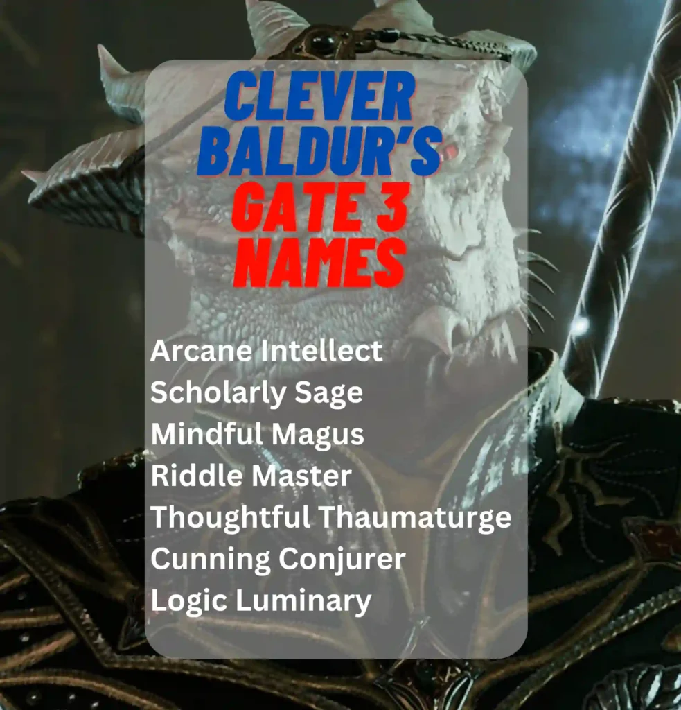 Clever Baldur’s Gate 3 Names