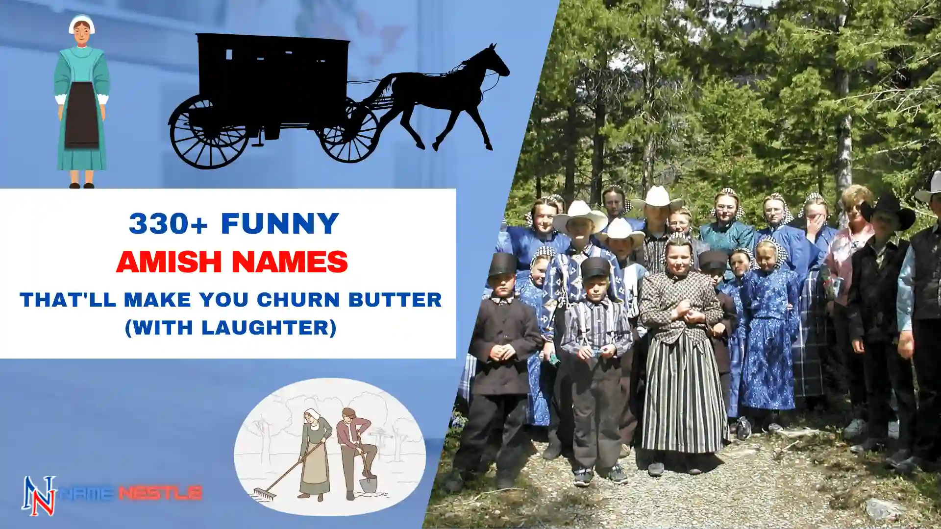 330+ Funny Amish Names That'll Make You Churn Butter (With Laughter ...