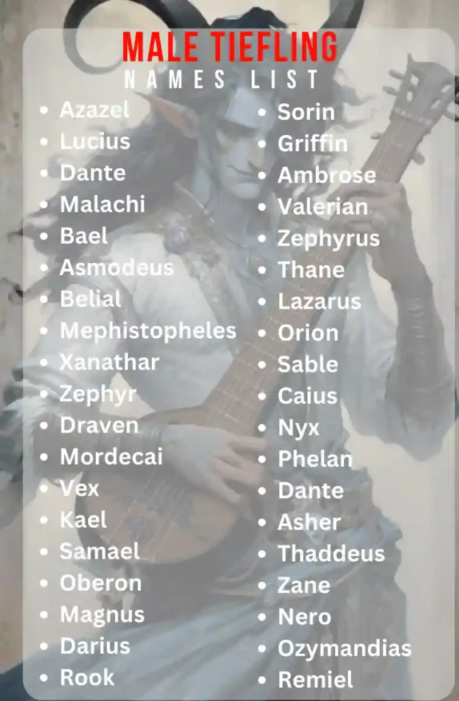 530+ Cool And Catchy Tiefling names